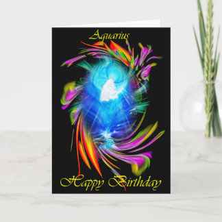 Carte Happy Birthday Aquarius
