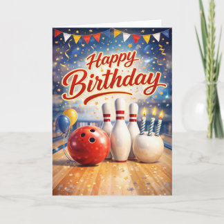 Carte Happy Birthday - bowler