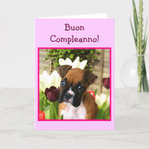 Carte Happy Birthday boxer dog greeting card