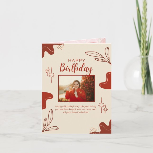 Carte happy birthday card (Devant)