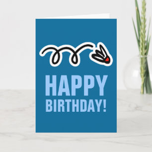 Carte Happy Birthday card for badminton player and fan