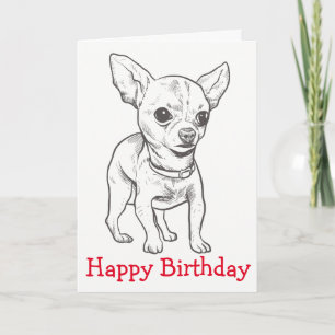 Carte Happy Birthday Chihuahua Puppy Dog Maman Puppies