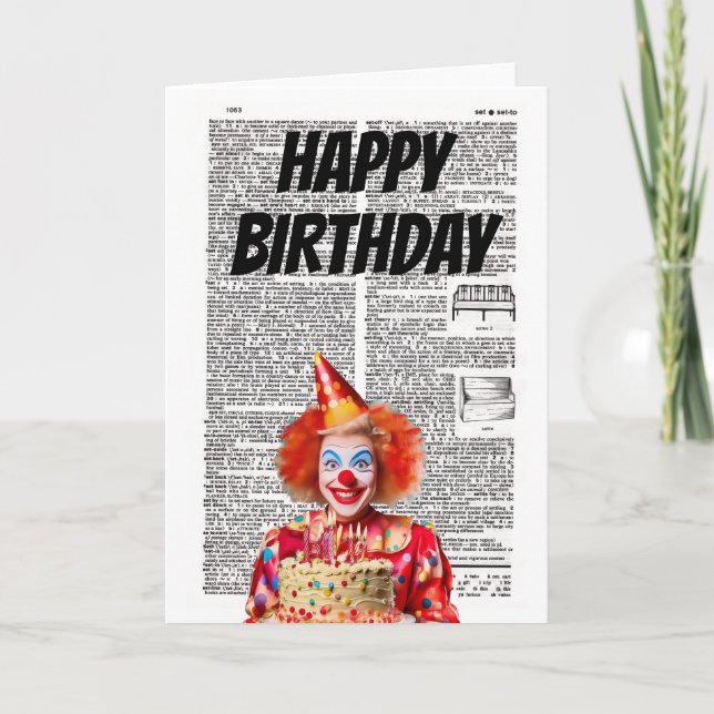 Carte HAPPY BIRTHDAY from the Clown (Devant)