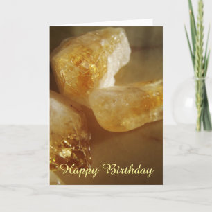 Carte Happy Birthday Gemstones Crystal Birthday