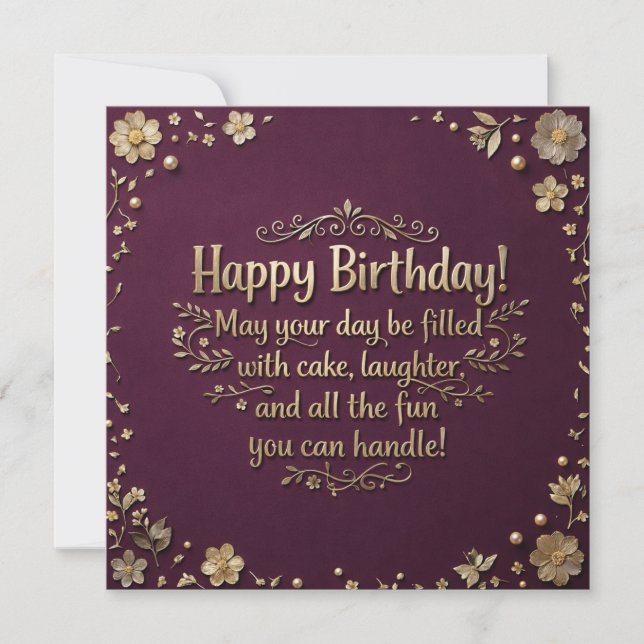 Carte Happy Birthday Greeting Cards  (Devant)