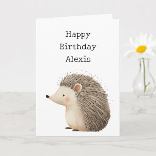 Carte Happy Birthday Hedgehog