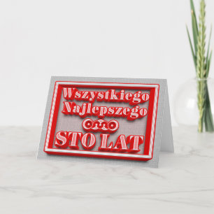 Carte Happy Birthday in Polish Card
