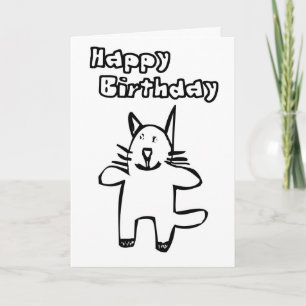 Carte Happy Birthday Kool Kat
