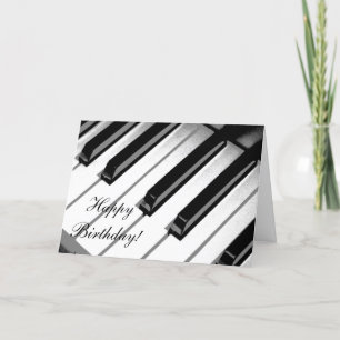 Carte Happy Birthday ! Piano Music Card