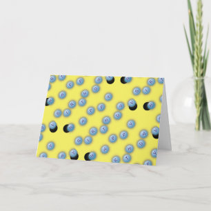 Carte Happy Birthday Ping Pong Design Yellow