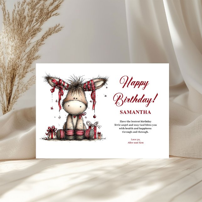 Carte Happy Birthday Quirky Animals Personalized kids  (Happy Birthday Quirky Animals Personalized kids greeting card)