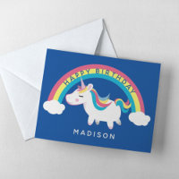 Happy Birthday | Rainbow Unicorn | Add Their Name