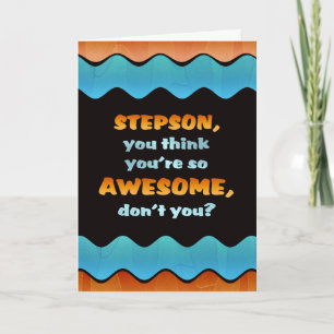 Carte Happy Birthday Stepson Card /Awesome Stepson Card