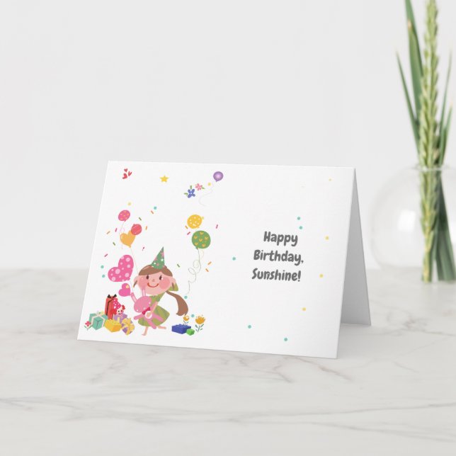 Carte Happy Birthday Sunshine Card (Devant)