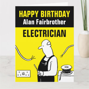 Carte Happy Birthday to an Electrician Card