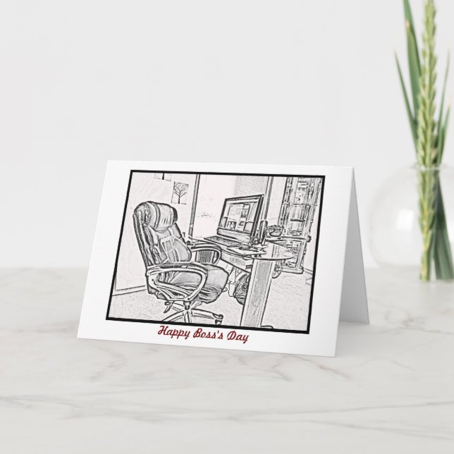 Carte Happy Boss's Day du personnel avec texte personnal (Devant)