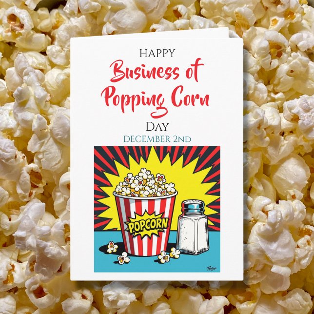 Carte Happy Business of Popping Corn Day! Dec 2nd (Créateur téléchargé)