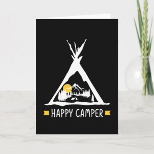 Carte Happy Camper Camping Caravan Motorhome Cadeau