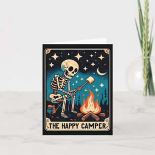 Carte Happy Camper Tarot Card Skeleton Camper Funny Camp