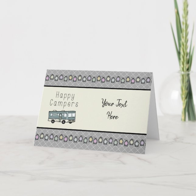 Carte Happy Campers RV personnalisé (Devant)