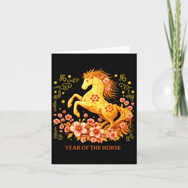 Carte Happy Chinese Lunar New Year 2026 Year Of The Hors (Devant)