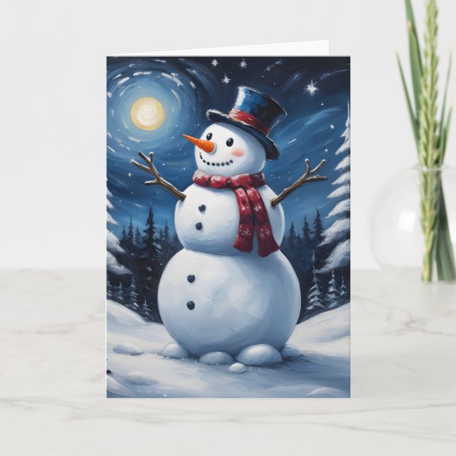 Carte Happy christmas snowman (Devant)