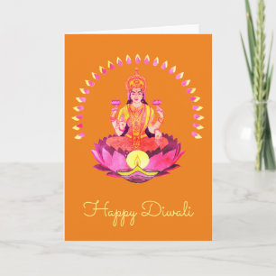 Carte Happy Diwali - Deepalavi Lakshmi Goddess 1