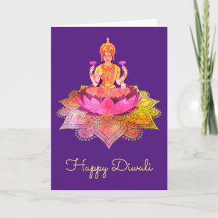 Carte Happy Diwali - Deepalavi Lakshmi Goddess 4