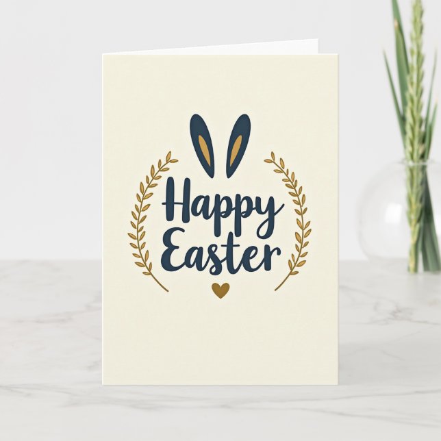 Carte Happy Easter Animal Ears Card (Devant)