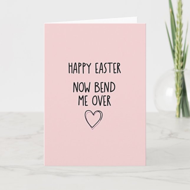 Carte Happy Easter Bend Over Card (Devant)