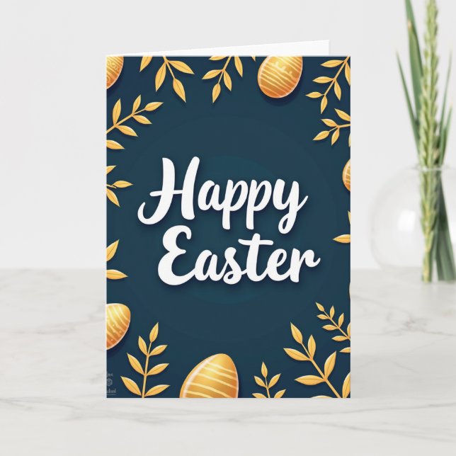 Carte Happy Easter Botanical Art Card (Devant)