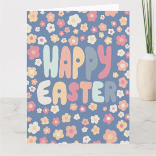 Carte HAPPY EASTER Bulles Lettres Colorful Spring PERSON