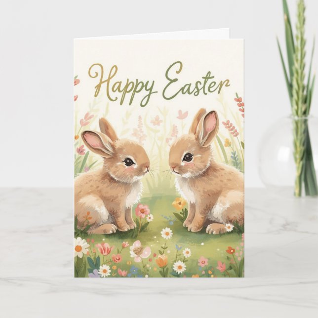 Carte Happy easter bunnies (Devant)
