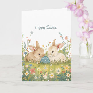 Carte Happy easter bunnies