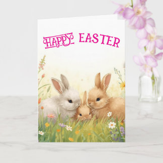 Carte Happy easter bunnies