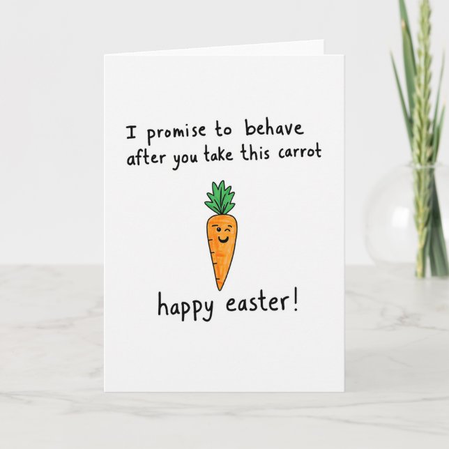 Carte Happy Easter Carrot Friend Card (Devant)
