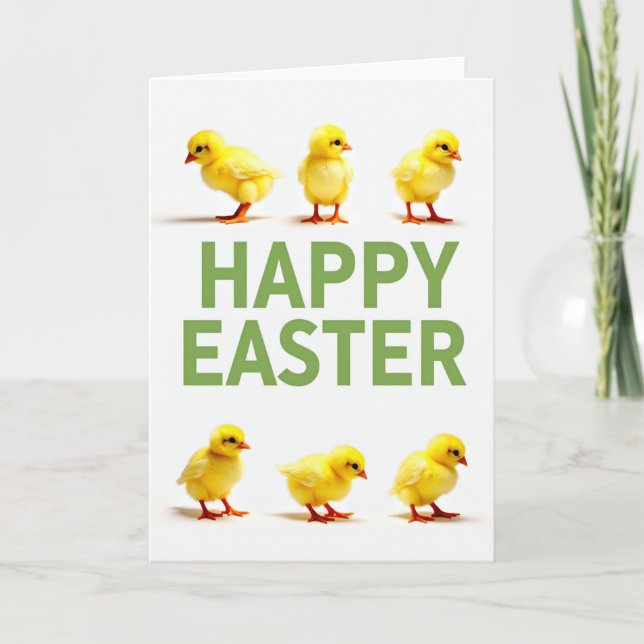 Carte Happy Easter Chicks Photo Card (Devant)