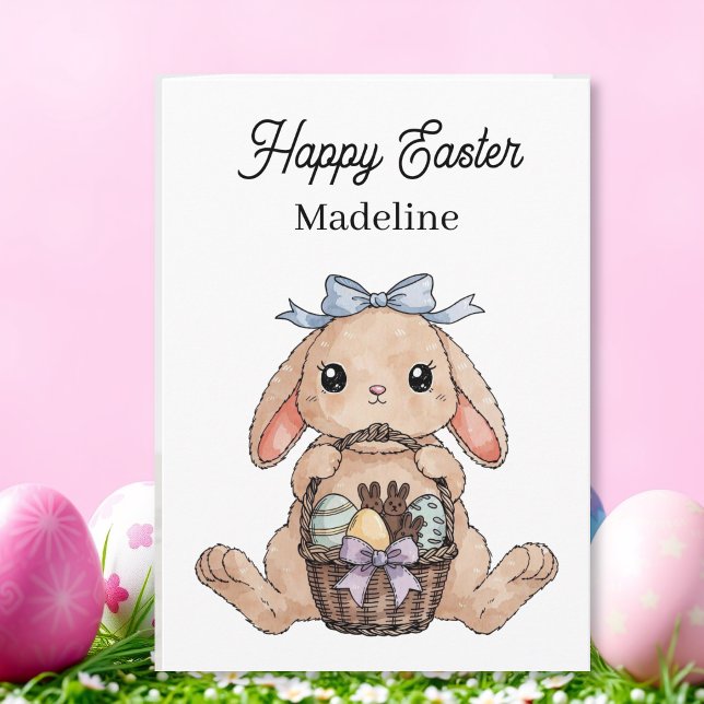 Carte Happy Easter Coloring Page Personalized (Créateur téléchargé)