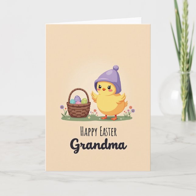 Carte Happy Easter Grandma Greeting Card (Devant)