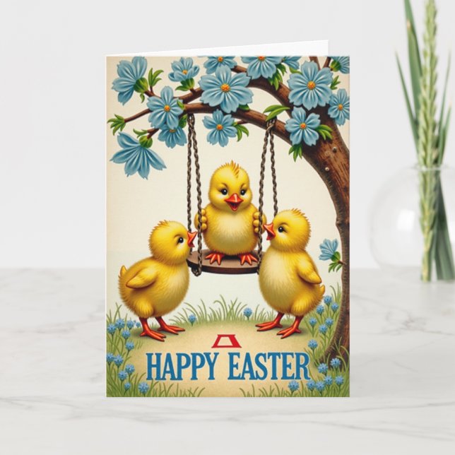 Carte Happy Easter Hatchling Scene Card (Devant)