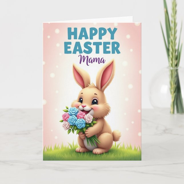 Carte Happy Easter Mama Rabbit Card (Devant)