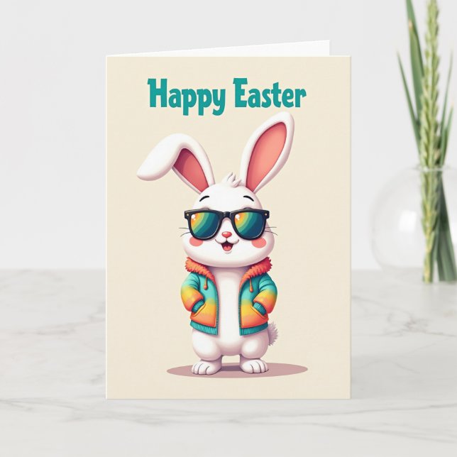 Carte Happy Easter Rabbit Friend Card (Devant)