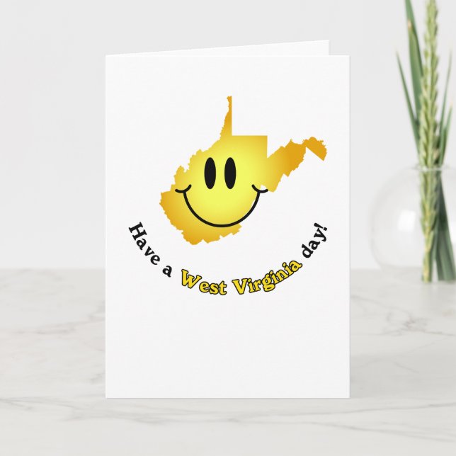 Carte Happy Face - Bonne journée en Virginie-Occidentale (Devant)