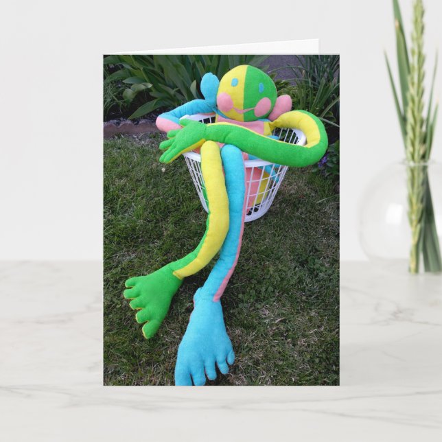 Carte Happy Face Man with Scripture, Custom (Devant)