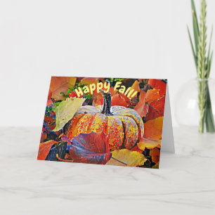 Carte Happy Fall Automne Saison Art Card