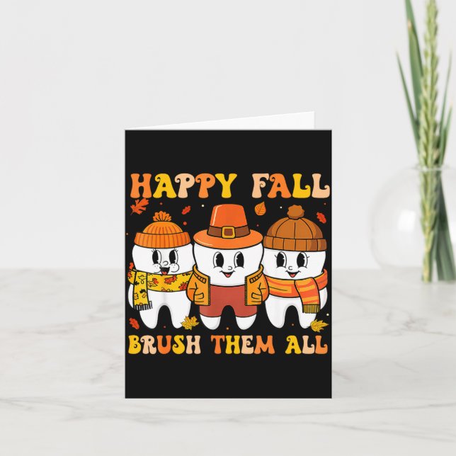 Carte Happy Fall Bruhem All Teeth Thanksgiving Dental De (Devant)
