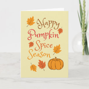 Carte Happy Fall Citrouille Spice Season Thanksgiving Ca