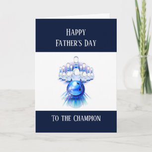 Carte Happy Father's Day Bowling Bowler Bowl