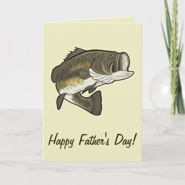 Carte Happy Fête des pères! : Big Mouth Bass (Devant)