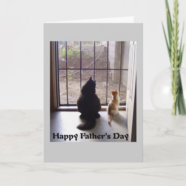 Carte Happy Fête des pères Chat Et Kitten (Devant)